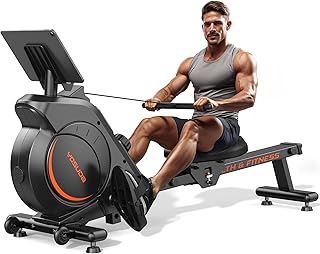 YOSUDA magnetic rowing machine with tablet holder