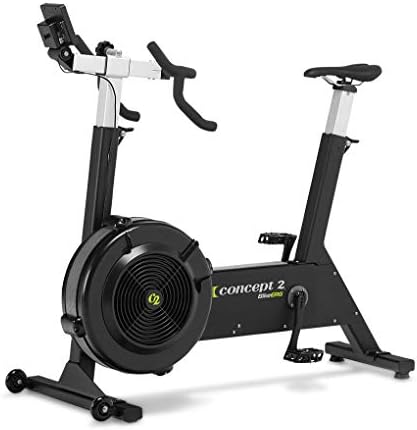 Concept2 BikeErg with PM5 console mounted on a forward arm, air flywheel on the left side, used as the top-tier example in this guide