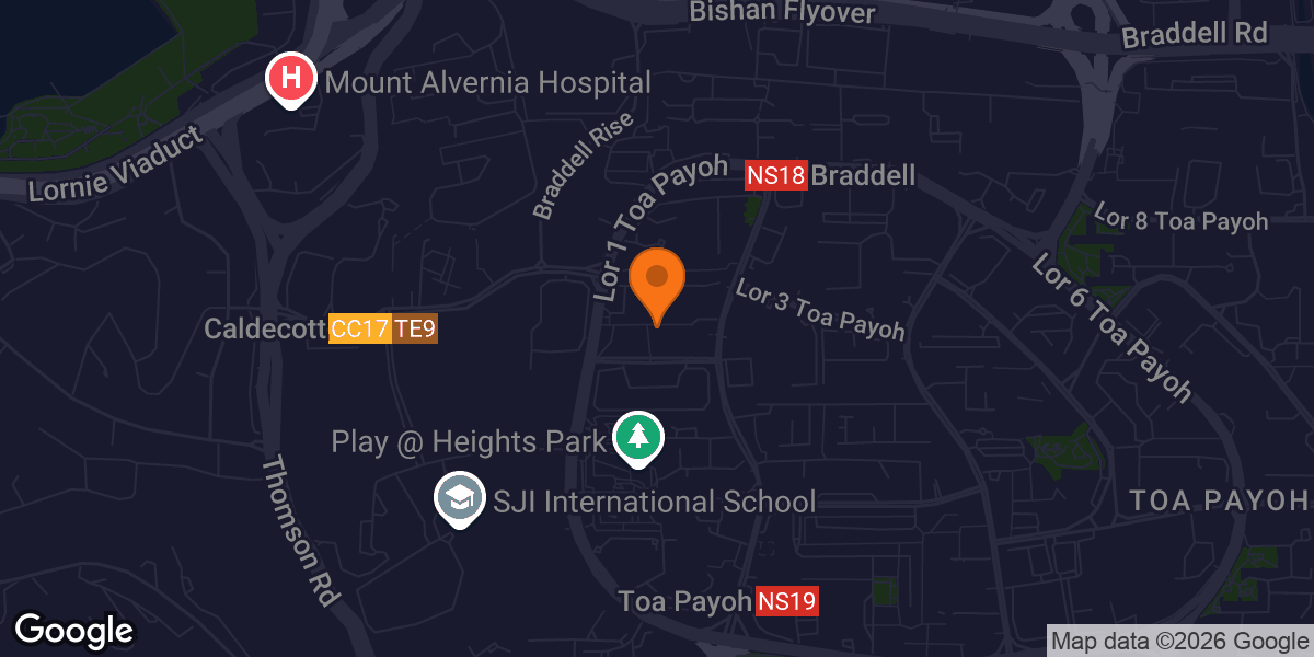 Map showing ActiveSG Gym @ Toa Payoh