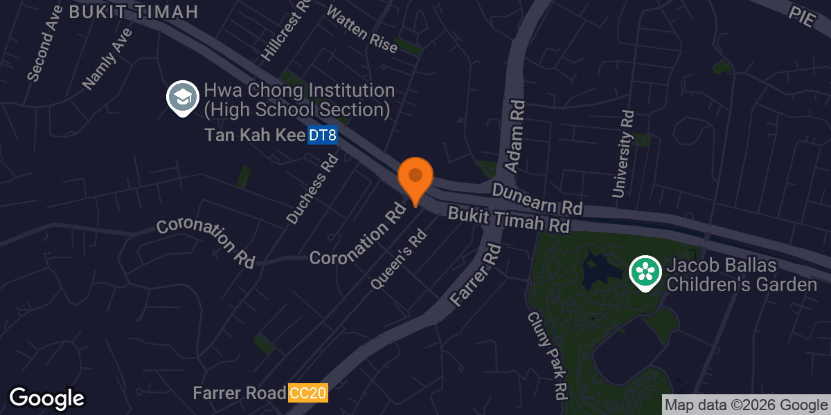 Map showing Anytime Fitness Bukit Timah Central