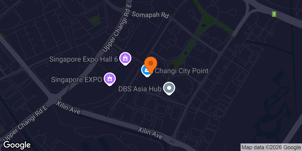 Map showing Anytime Fitness Changi