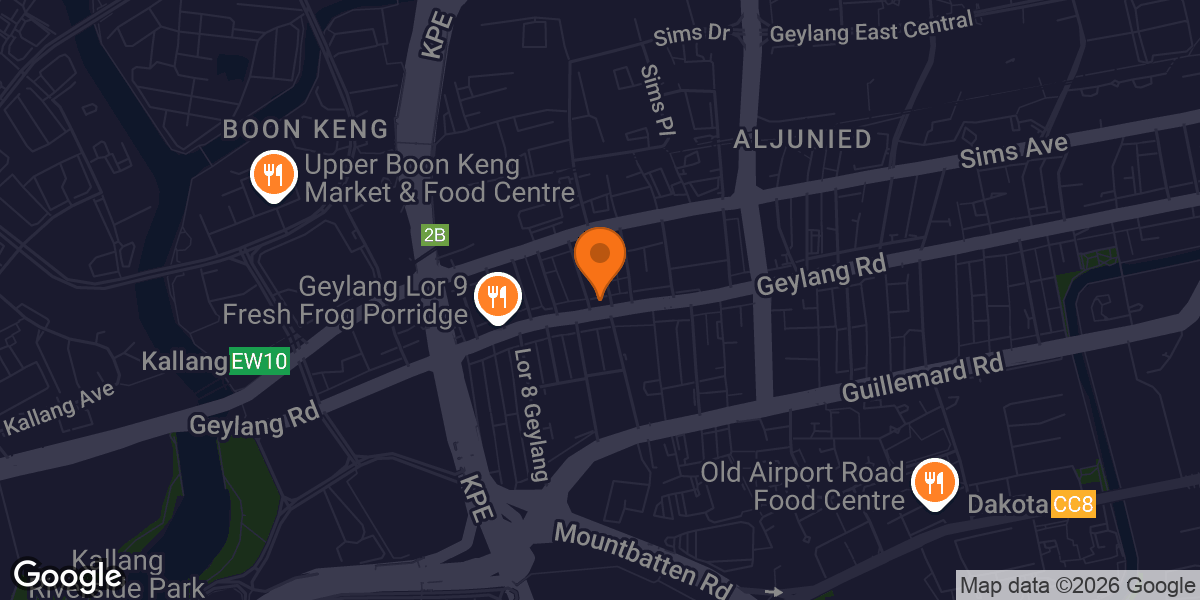 Map showing Anytime Fitness Geylang Central