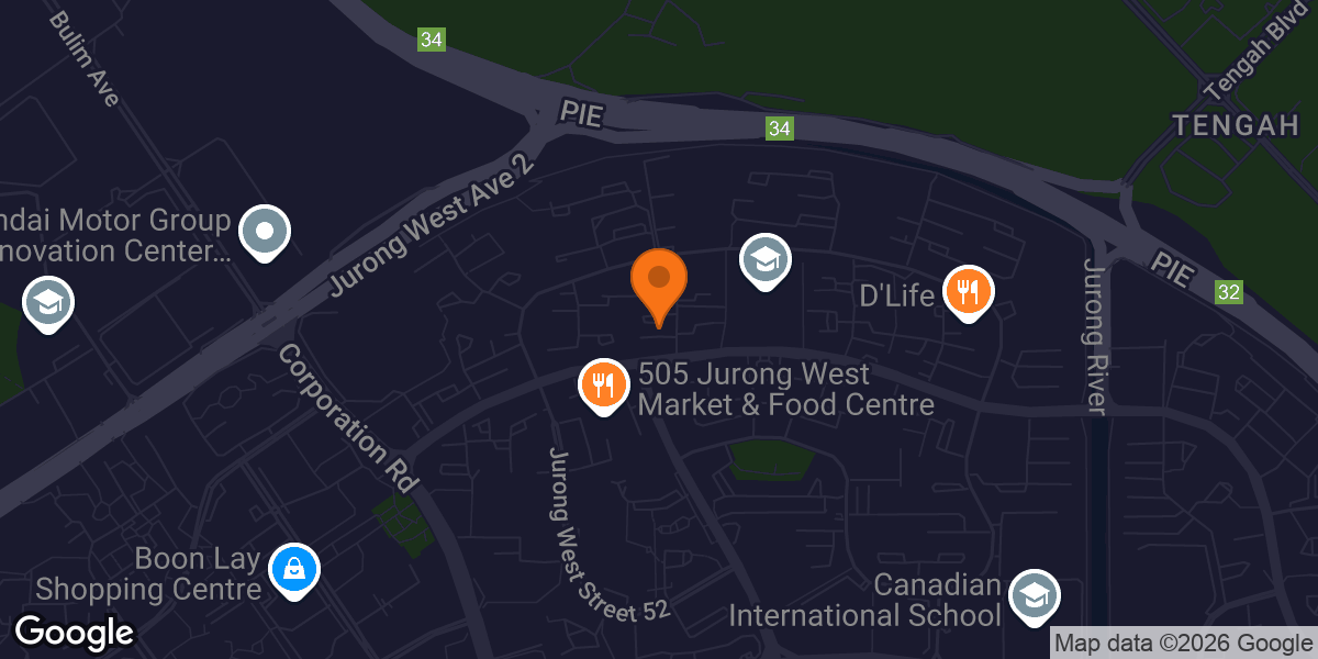 Map showing Anytime Fitness Jurong