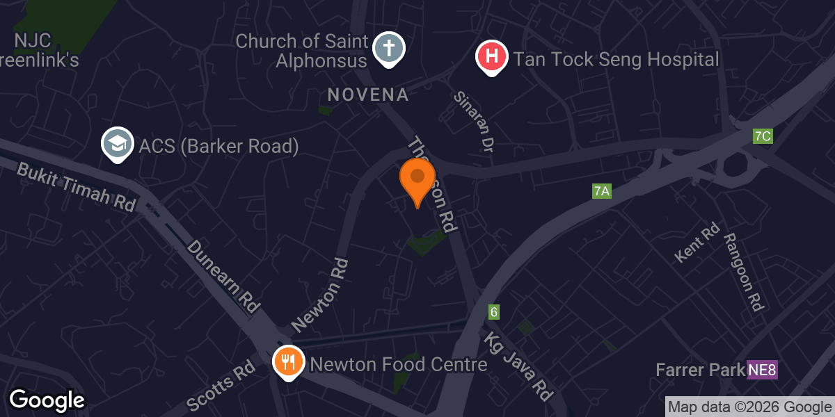 Map showing Anytime Fitness Novena