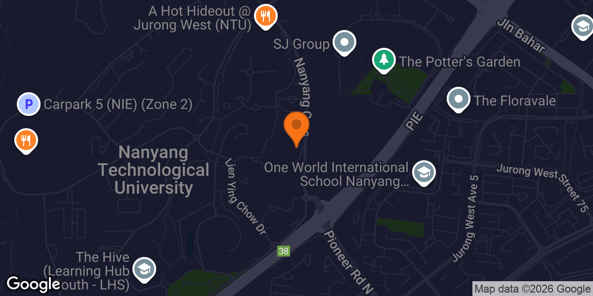 Map showing Anytime Fitness NTU