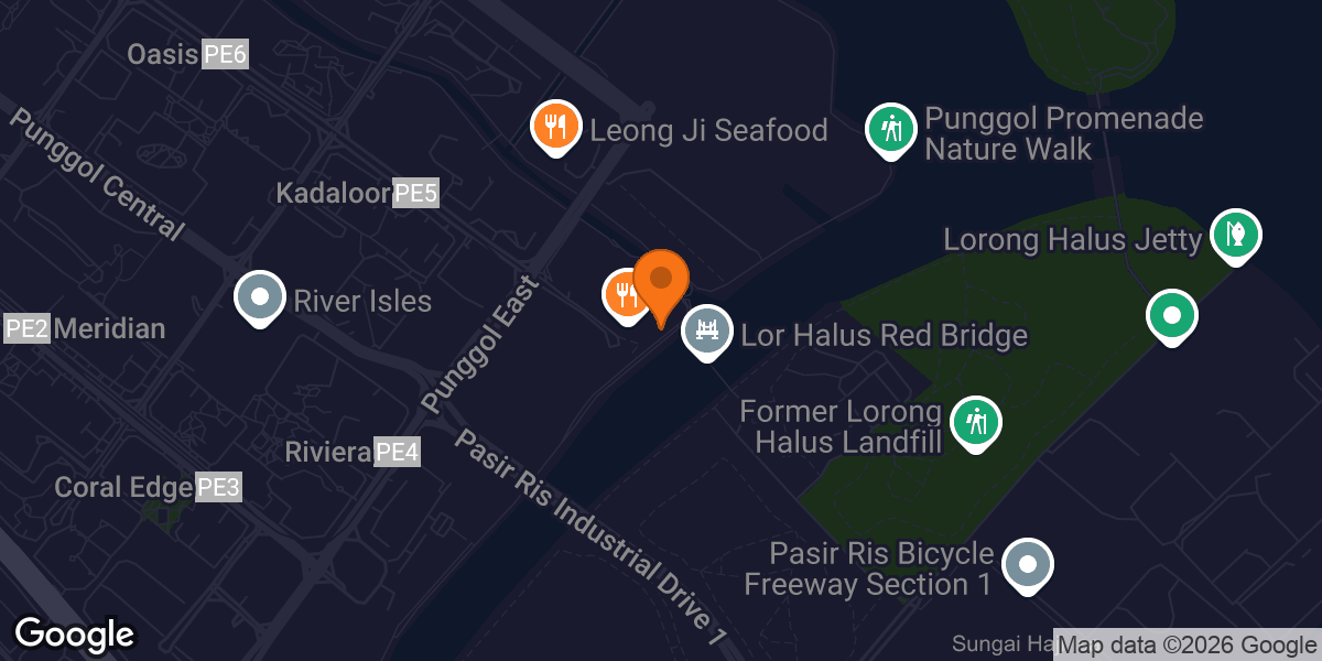 Map showing Anytime Fitness Punggol Waterway