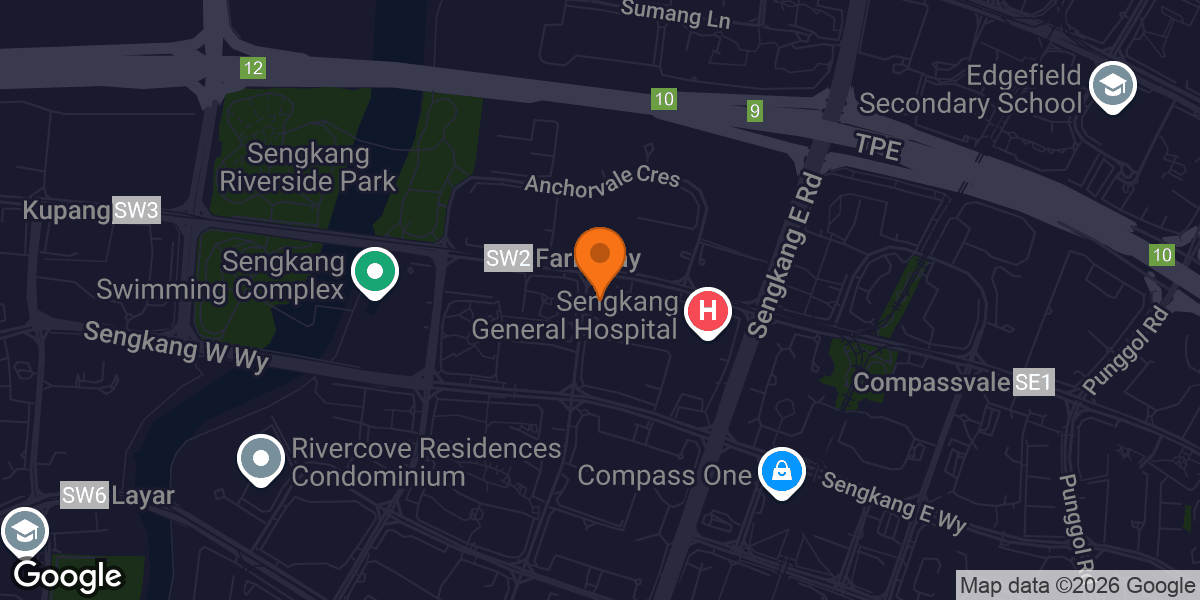 Map showing Anytime Fitness SKH Campus