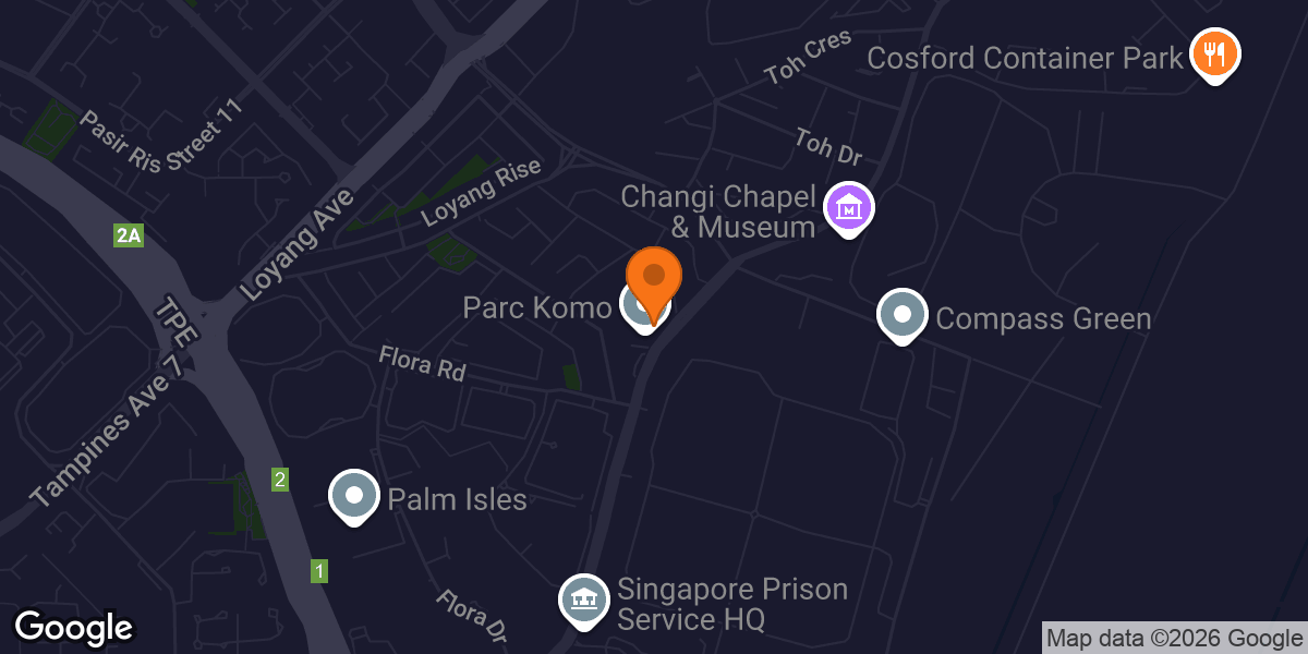 Map showing Anytime Fitness Upper Changi