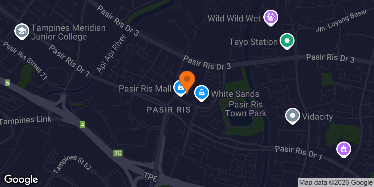 Map showing BearyFun Gym X @ Pasir Ris