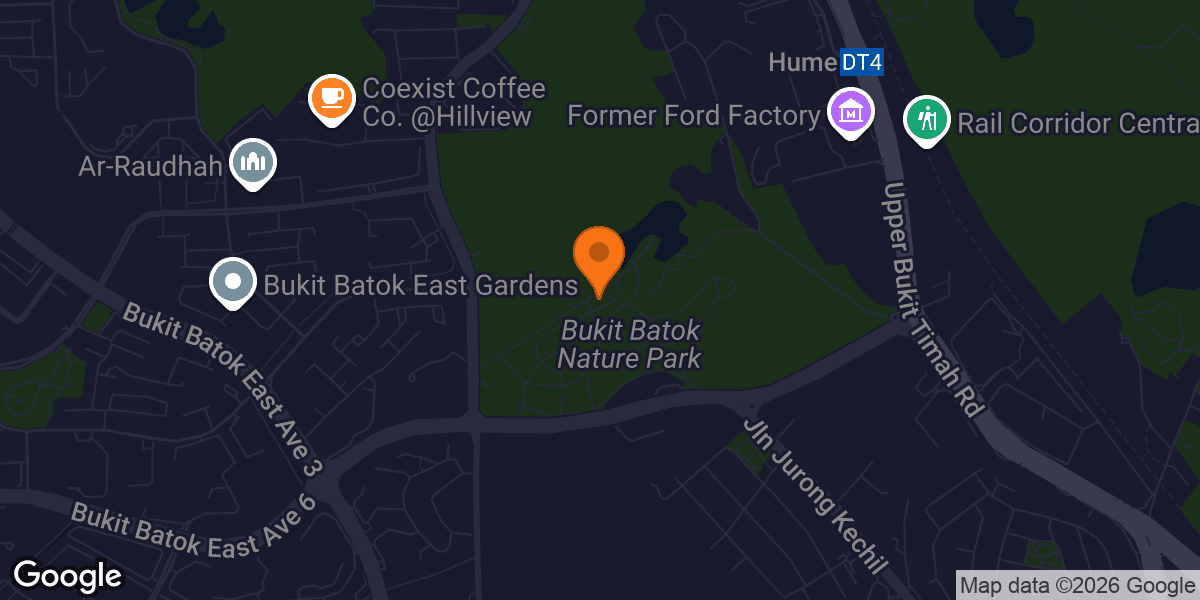 Map showing Bukit Batok Nature Park Fitness Area