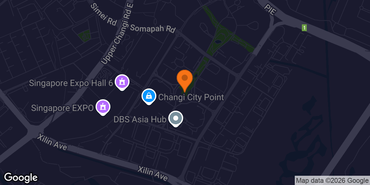 Map showing F45 Training Changi Business Park