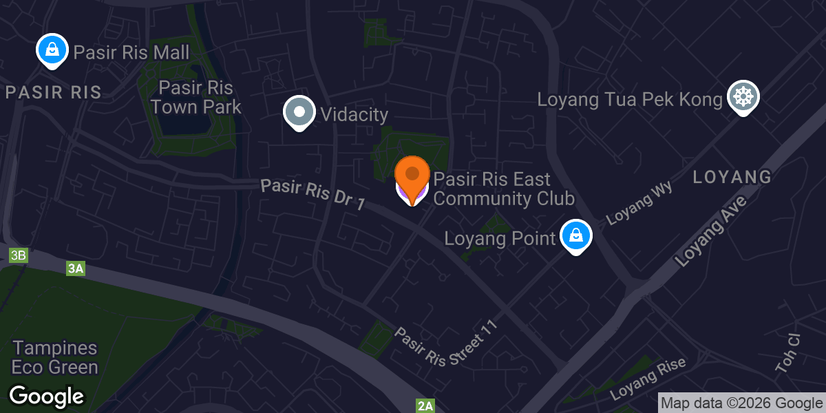 Map showing Pasir Ris East Community Club
