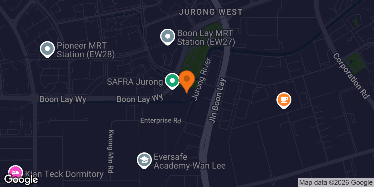 Map showing SAFRA EnergyOne (SAFRA Jurong)