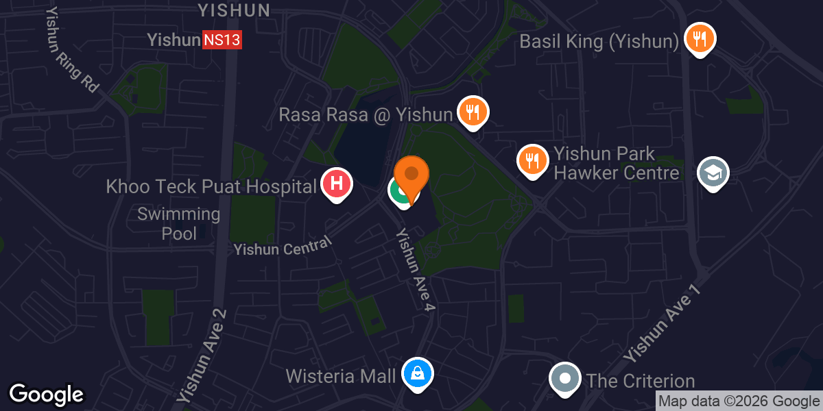 Map showing SAFRA EnergyOne (SAFRA Yishun)