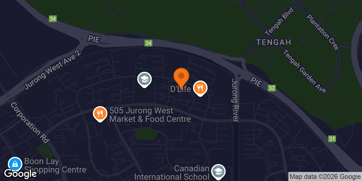 Map showing Snap Fitness Jurong West