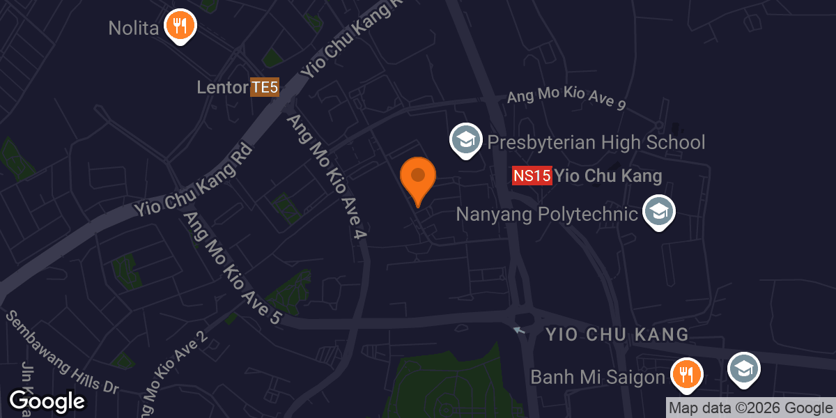 Map showing Snap Fitness Yio Chu Kang
