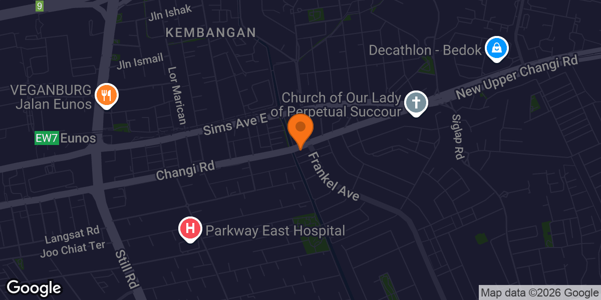 Map showing Tesseract Fitness (IFBB) Pte Ltd