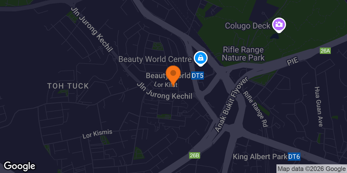 Map showing THE GARAGE (Beauty World)