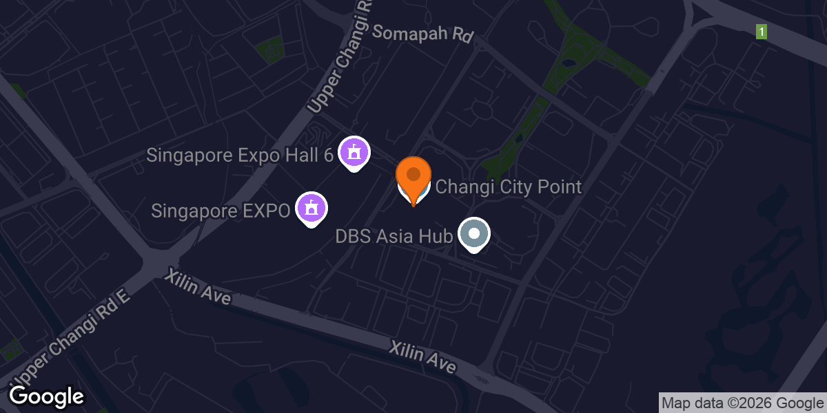Map showing The Gym Pod @ Changi City Point