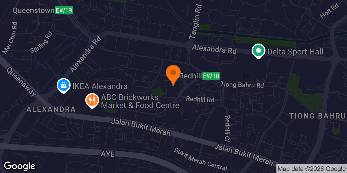 Map showing The Gym Pod @ Lengkok Bahru