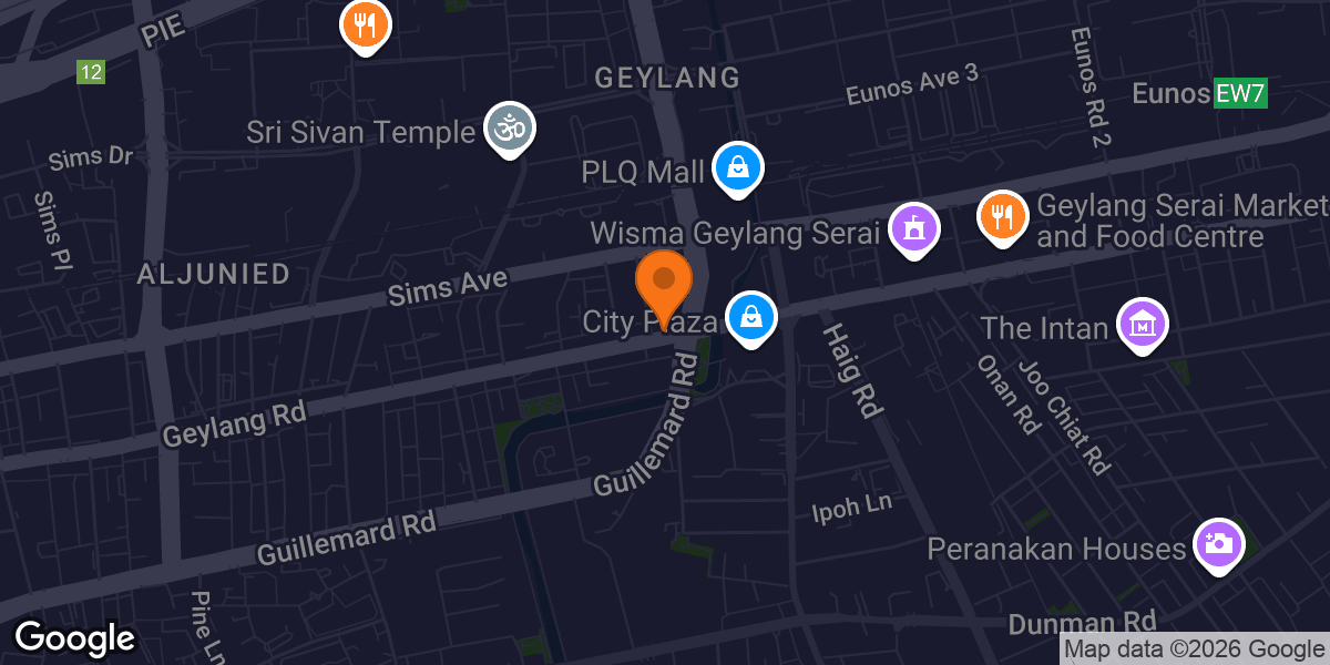 Map showing Tirisula Yoga Pilates (Paya Lebar)