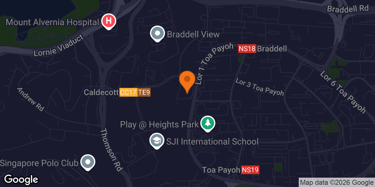 Map showing Toa Payoh Crest Exercise Station