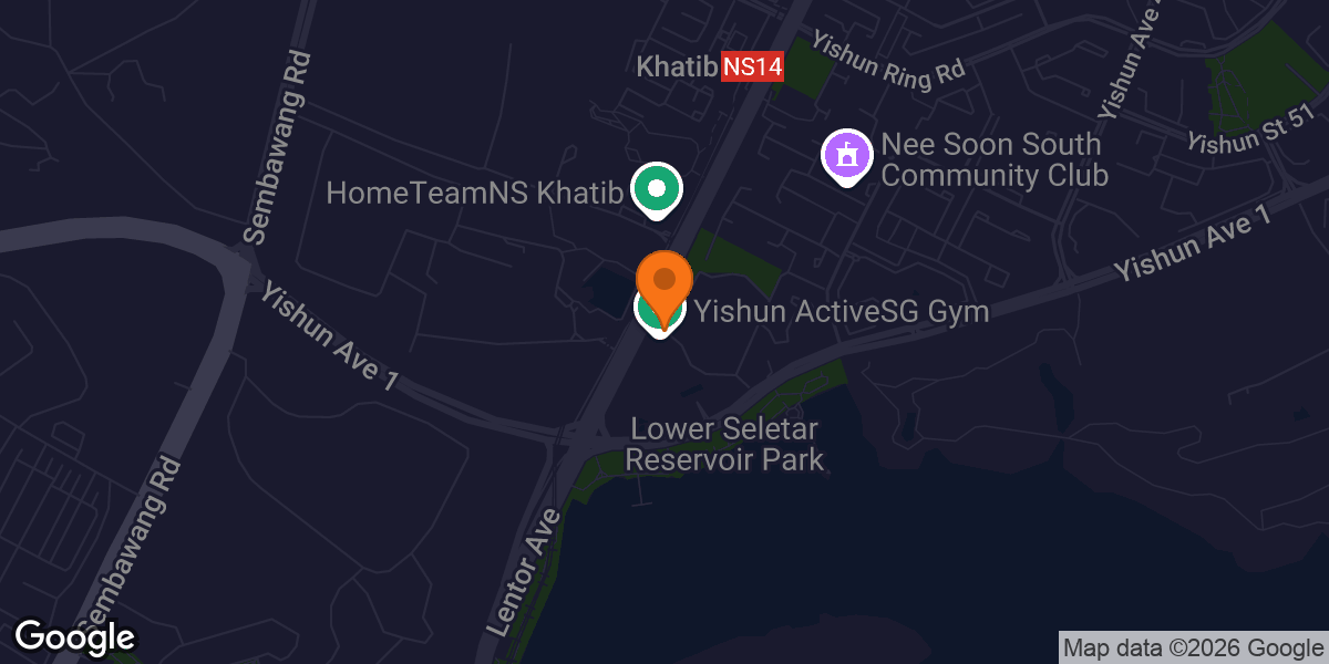 Map showing Yishun ActiveSG Gym